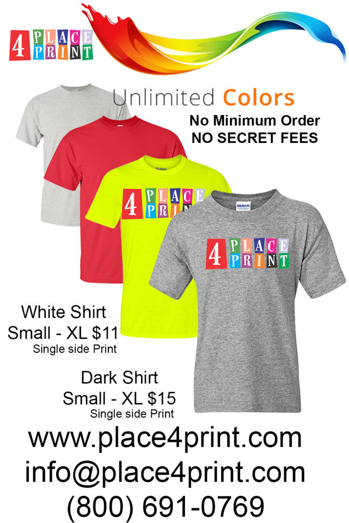 T-shirts Direct-to-Garment Printing (DTG)