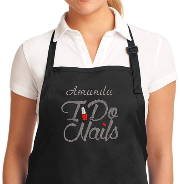 Custom Apron Nails Tech Stylist Apron Embroidered - Personalized Nails Tech Aprons – I Do Nails – Nails stylist gifts
