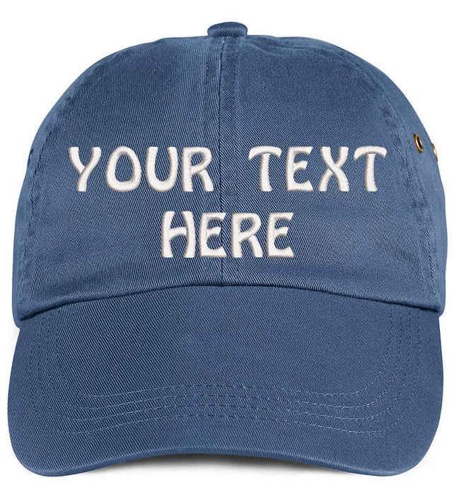 Soft Baseball Cap Custom Personalized Text Cotton Dad Hats for Men & Women. Embroidered Your Text